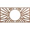 Ekena Millwork Hoover Wood Fretwork Pierced Ceiling Medallion, Walnut, 40"W x 20"H x 14 3/4"ID x 1/4"T CMWP40X20X0250HOWA - alternate 1
